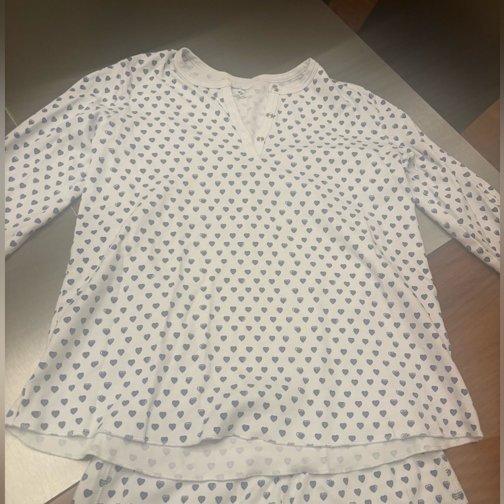 Roller Rabbit White and Blue Heart Pajama Set